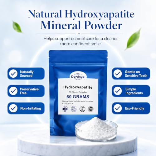 Nano Hydroxyapatite Powder for DIY Toothpaste, Teeth Whitening Repair Tooth Enamel Strong Teeth High Material hydroxyapatite are Very Suitable for DIY 2.1oz(60g)