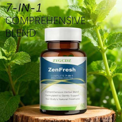 7-in-1 Bad Breath Capsules with Chlorophyllin & Probiotics, Mint Extract for Long Lasting Breath Freshness, Oral Care Supplement for Digestive Support, 14-Day Solution (01) 01