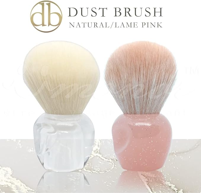 Dust Brush, Natural/Pink Lamé, Gentle to the Touch, Fits Your Fingers, Can Be Placed Vertically, Freestanding (Natural) - BeesActive Australia
