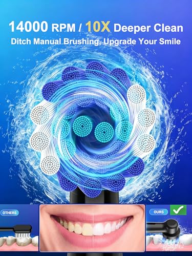 Rechargeable Rotating Electric Toothbrush for Adults Deep Clean