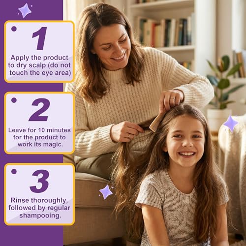 Miguelina Head Lice Treatment, Extra Strength Treats Lice&Eggs, one time All Gone, 3.38 fl oz