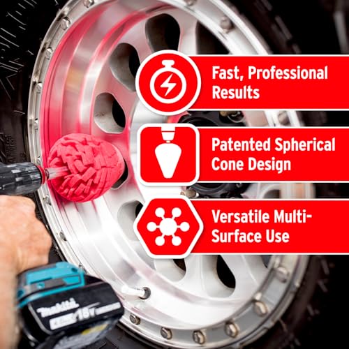 Mothers PowerCone 360, Polishing Tool with Quick Swap Bit (05146) PowerCone 360 Metal Polishing Tool Single Unit