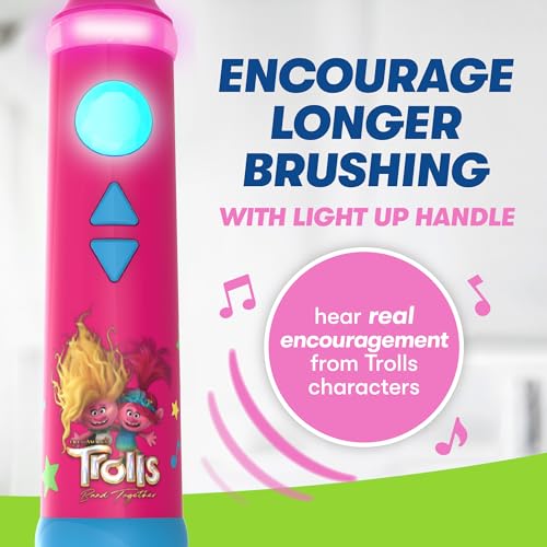 FIREFLY Play Action Trolls Smart Sonic Toothbrush Kit, Lights & Music 1 Count (Pack of 1)