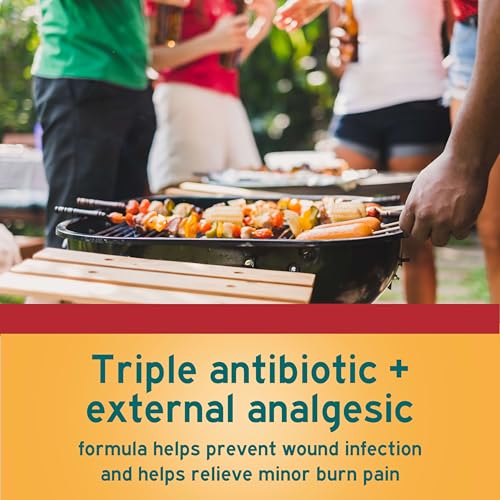 Neosporin + Burn Relief Dual Action Triple Antibiotic Ointment, 0.5 oz Burn Relief (0.5 oz) 0.5 Ounce (Pack of 1)