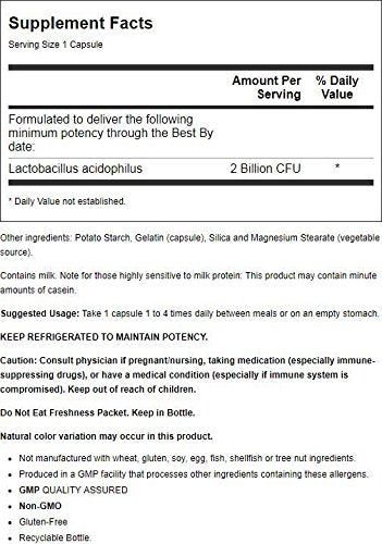 Now Foods Acidophilus 2 Billion 250 Caps