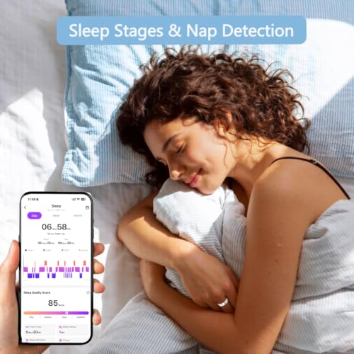 Smart Ring for Women Men,Health Fitness Sleep Tracker Silver 10