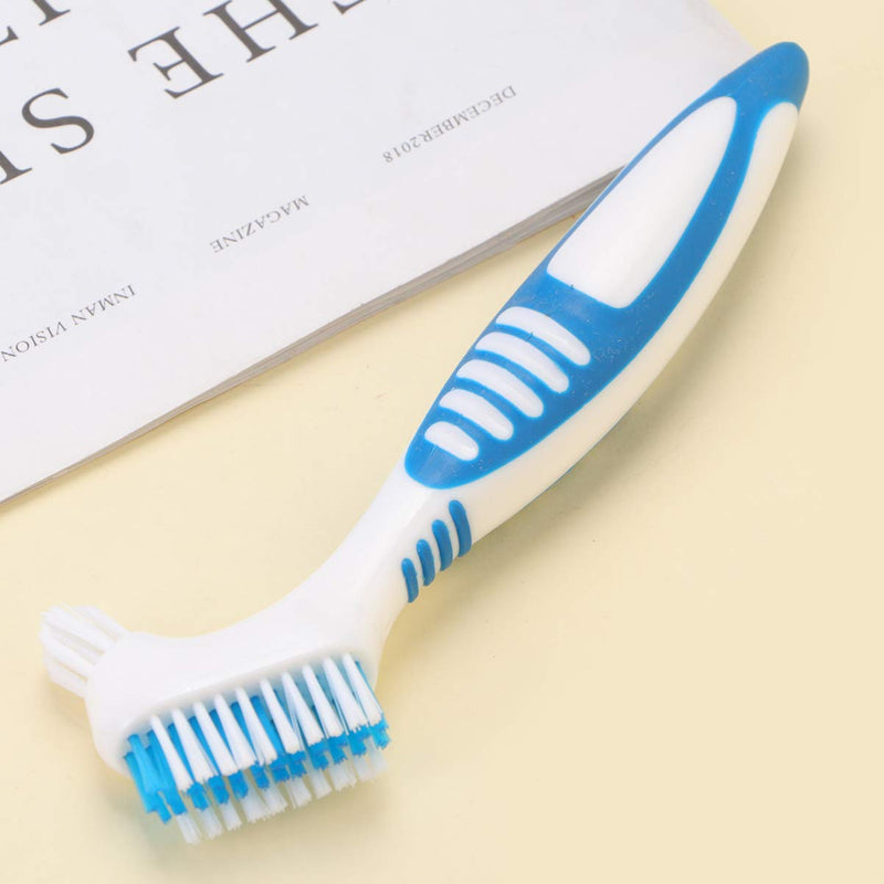 Healifty Denture Cleaning Brush Double Sided Denture Cleaner Brush Cleaning Toothbrush for Dentures False Teeth - BeesActive Australia