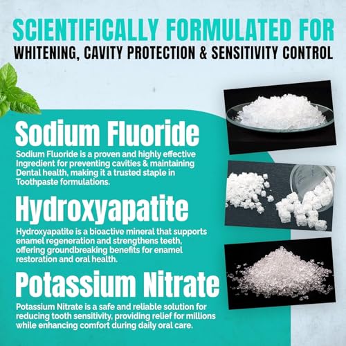 Ollie Toothpaste with Fluoride, 10% Nano Hydroxyapatite, Fresh Mint, 2 Pack 4 Ounce (Pack of 2)