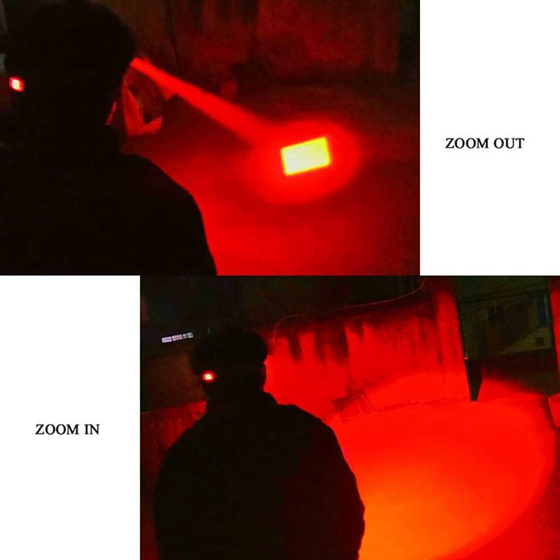 LUXNOVAQ Rechargeable Red Light Headlamp, Motion Sensor Super Bright Headlamp with Red Light, 3 Modes Zoomable Waterproof Predator Hunting for Coyote, Hog, Coon Hunting Light, Night Vision - BeesActive Australia