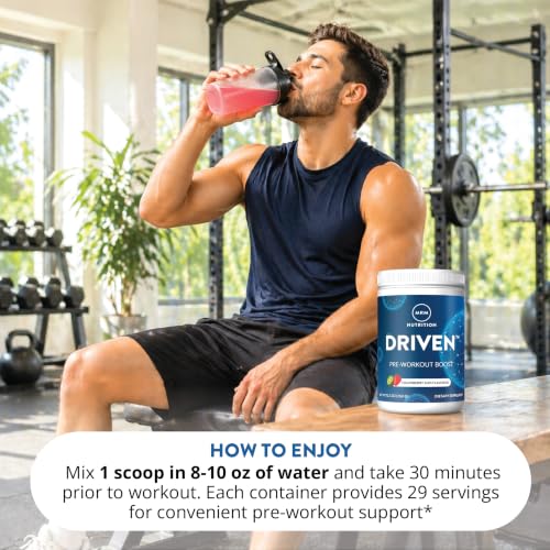 MRM Nutrition Driven Pre Workout Powder - Mixed Berry Flavor - 29 Servings Mixed Berries