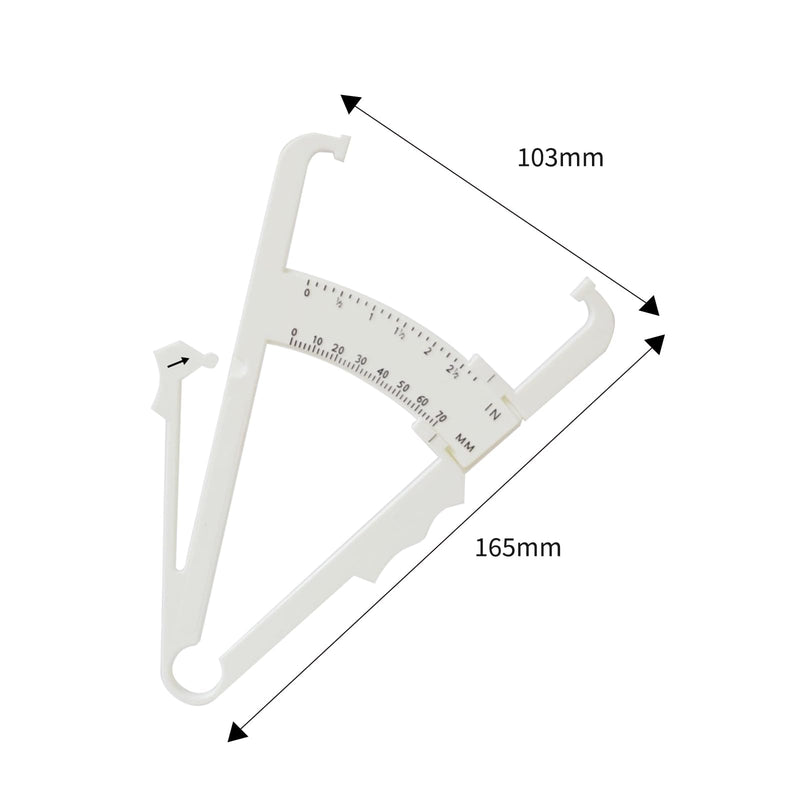2 Pcs Fat Calipers Body Fat Handheld BMI Body Fat Measurement Tool Skinfold Caliper for Accurate Body Fat Measuring Ideal for Weight Loss and Fitness Body Fat Calipers for Men and Women - BeesActive Australia
