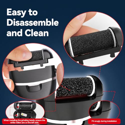 Wea&Hea Electric Callus Remover for Feet, 3 Roller Heads, 17-in-1 Kit Kit 17 in 1