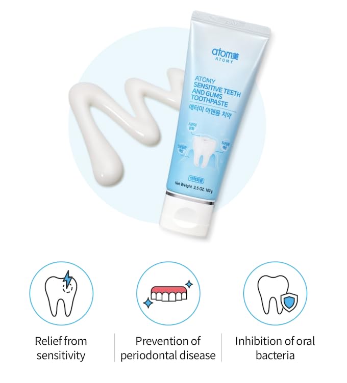 Sensitive Teeth and Gums Toothpaste 100g x 3 Pack, Relief for Sensitivity, Gum Care, and Oral Cleanliness