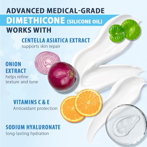 Scar Gel for Keloid Bump Removal: Medical-Grade Scar Cream for Surgical Scars, Stretch Marks, Keloid Bumps, Burn Scars, Acne Scars & C-Section Recovery – Enriched with Centella, Onion Extract 1oz 1 Ounce (Pack of 1)