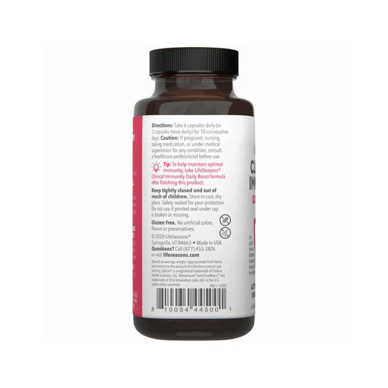 Clinical Immunity - Quick-Start - Immune System Support - Rapid Immunity Response - Boosts Antibodies, B + T + NK Cells, Neutrophils & Macrophagens - Black Elderberry & Pre + Probiotics - 60 Capsules 10-day Intensive