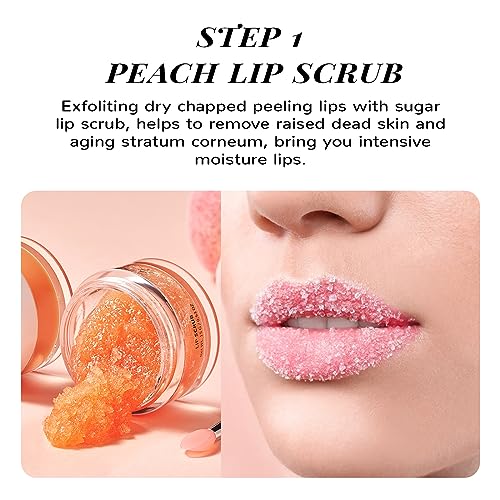 ANAI RUI Lip Scrub & Lip Mask Set, Peach orange