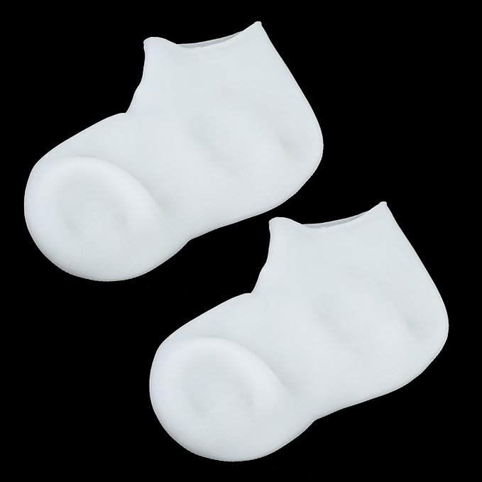 VOCOSTE Silicone Socks, Silicone Socks, Moisturizing Gel Socks, Burst Foot Care Protector, Ankle Joints, Shock Absorption, Anti-Crack, White, S - BeesActive Australia