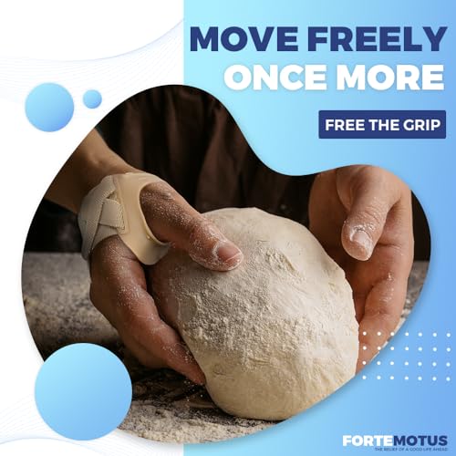 FORTEMOTUS CMC Thumb Brace - CMC Joint Support Stabilizer: for Thumb Joint Pain, Tendonitis, Osteoarthritis, Instability, Lightweight & Adjustable Thumb Support Brace for Men Women Beige, Left Hand Beige - Left Hand Small