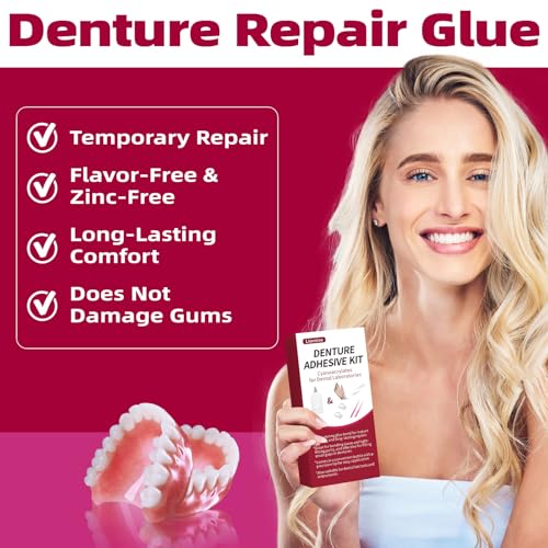 Dental Lab Instant Bonding Dental Glue, Gel (1oz), Quick Adhesive, Experience a Secure Bond that Lasts from Days to Weeks