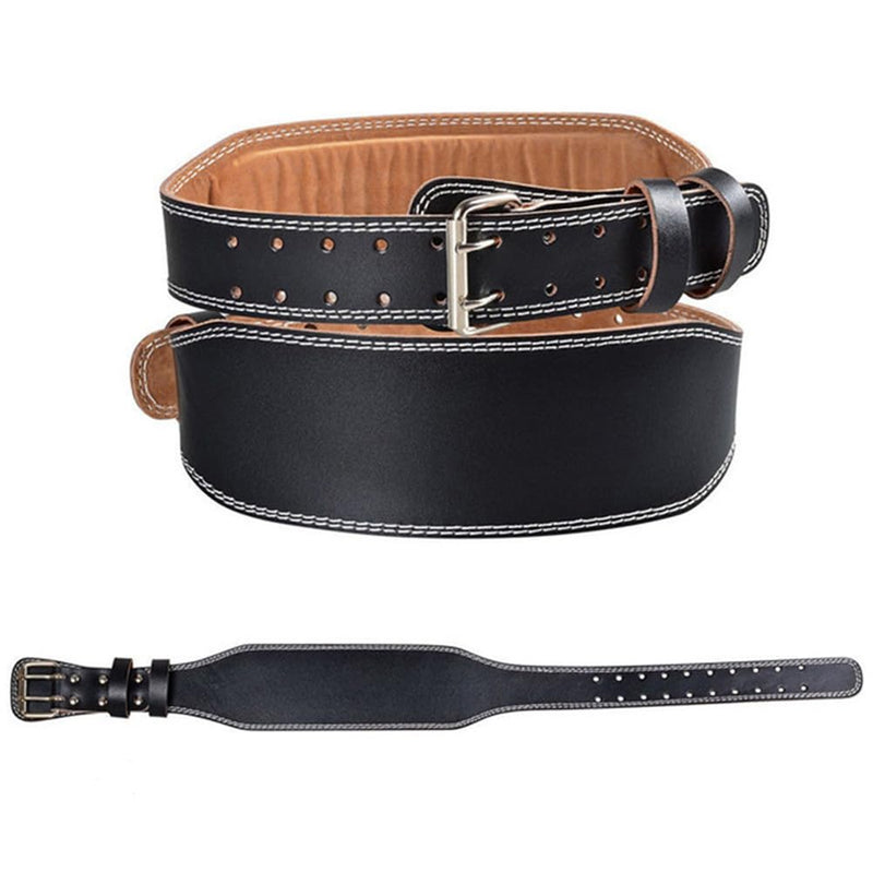 VANZACK Weightlifting Belt Pu Leather Adjustable Back Support Lumbar Brace Strap for Squats Deadlifts Powerlifting Training Black 120X11CM - BeesActive Australia