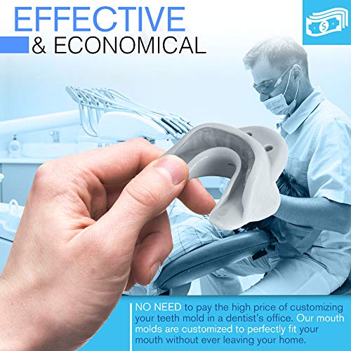Custom Fit Teeth Whitening Trays with Storage Case, Dental-Grade Mouth Guard for Teeth Whitening Treatments That Prevents Wasteful Use of Teeth Whitening Gel