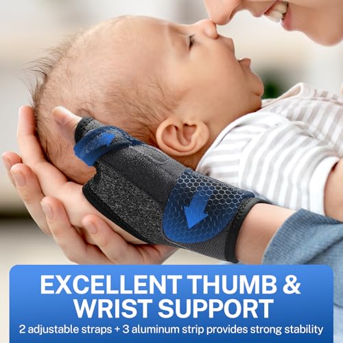 Wrist Brace & Thumb Stabilizer, Carpal Tunnel, De Quervain's Tenosynovitis, Tendonitis, Arthritis Support, Thumb Splint for Pain Relief, Women and Men (Left Hand, L/XL) Left-Black