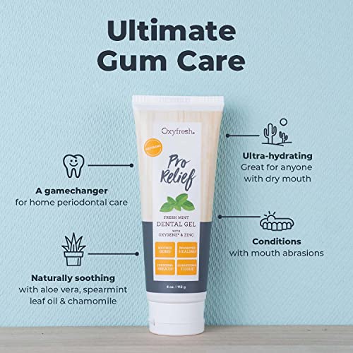 Oxyfresh Premium Soothing Pro Relief Dental Gel Infused Zinc & Aloe Vera 4 Ounce (Pack of 1)
