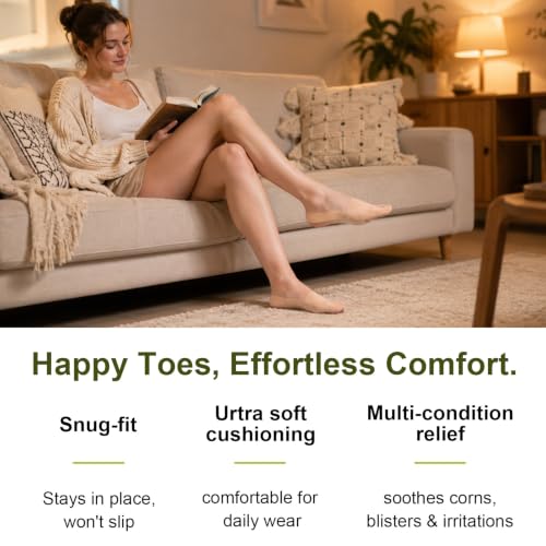 Bukihome Bunion Tape, 24 Pcs Pre-Cut Kinesiology Tape for Feet, Latex-Free Elastic Toe Support Tape for Pain Relief & Joint Comfort(Beige, 8 Wide + 16 Narrow) Beige Multi-Size(8 Wide + 16 Narrow）
