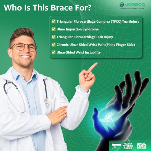 Wrist Brace for TFCC Tears Built-in Ring Pad for Ulnar Sided Wrist Pain, DRUJ Instability, Support Repetitive Wrist Use Injury, Fit Right & Left Hand (L/XL) L/XL