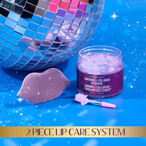 2pc Lavender & Collagen Lip Scrub Set - Smoothing & Plumping 50g 1.76 oz