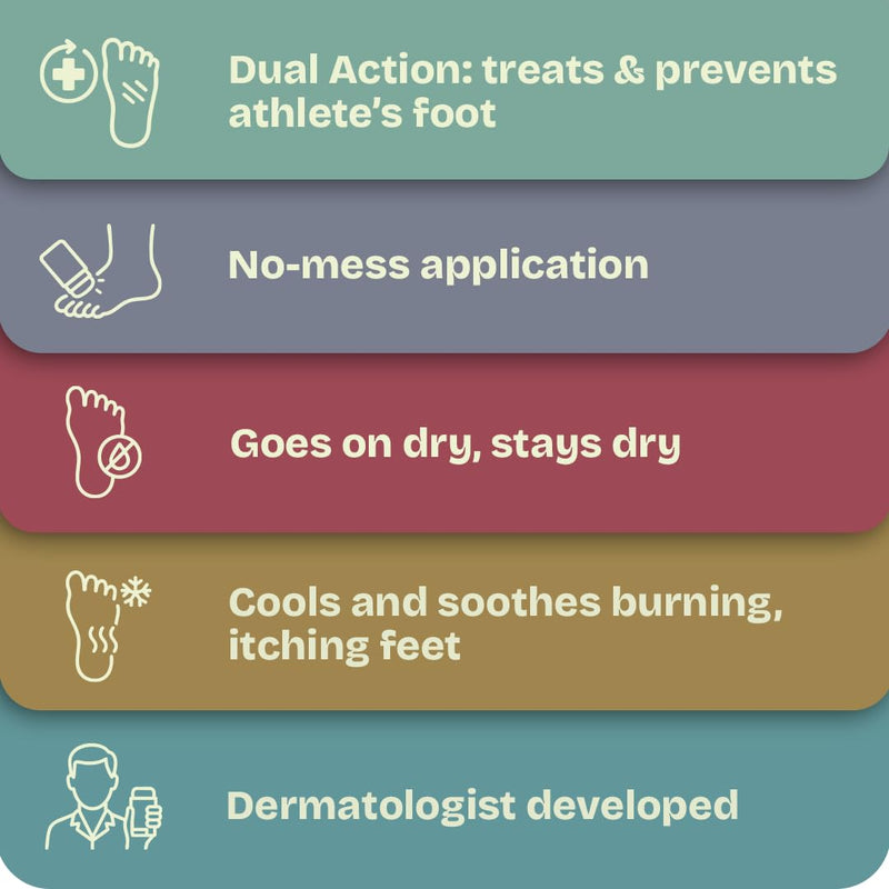Athlete‚Äôs Foot Treatment Sticks - Easy Glide-On Foot Fungus Treatment, No Mess Application - Tolnaftate 1% Athletes Foot Spray Alternative - 2 Sticks is 1 Full Treatment - BeesActive Australia