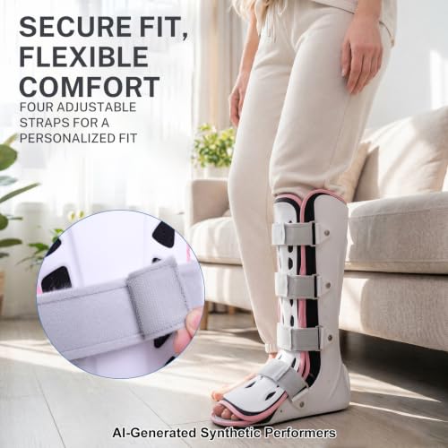 Medical Boots, Grade Fracture Boot,Ankle Sprain Braces, Walking Boots, Adjustable Splints, Secure Support for Broken Foot or Ankle Injuries(Left Foot)