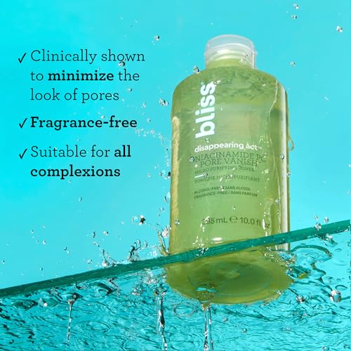 Bliss Disappearing Act Niacinamide Pore Toner - 10 Fl Oz - Soothing Formula Disappearing Act Toner