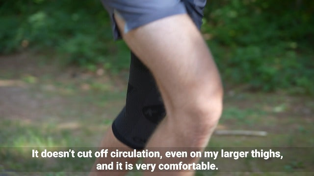 OS1st KS7 Performance Knee Brace with Compression Zone Technology–Stabilizing Knee Sleeve for Pain Relief, Patella Support, Running, Arthritis, Men & Women Large Black