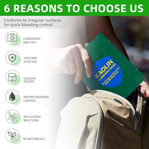 Quick Clot Kaolin Hemostatic Gauze – First Aid Supplies for Fast Bleed Stop 1