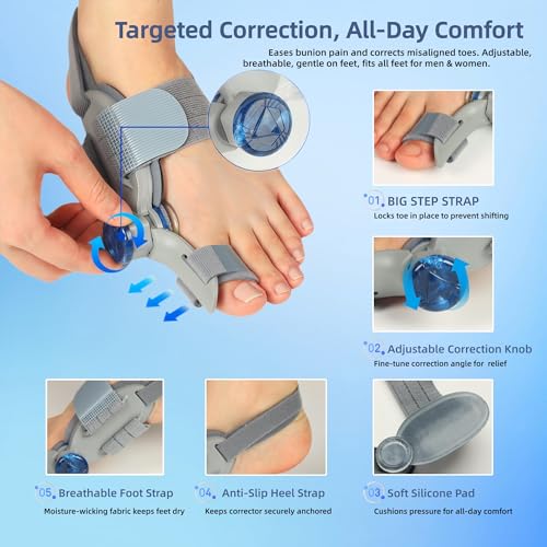 Bunion Corrector for Women & Men, Adjustable Big Toe Straightener
