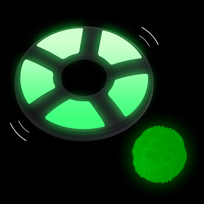 2025 Glow in The Dark Toys,Dog Flying Disc, Dog Ball,Interactive Dog Toys,Indestructible Dog Toy,Glow in The Dark Chuck it Ball - BeesActive Australia