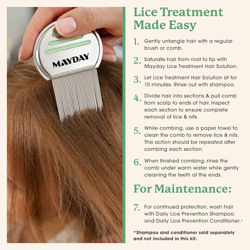 MAYDAY Lice Treatment & Home Defense Kit: Bedding Spray + Treatment + Comb