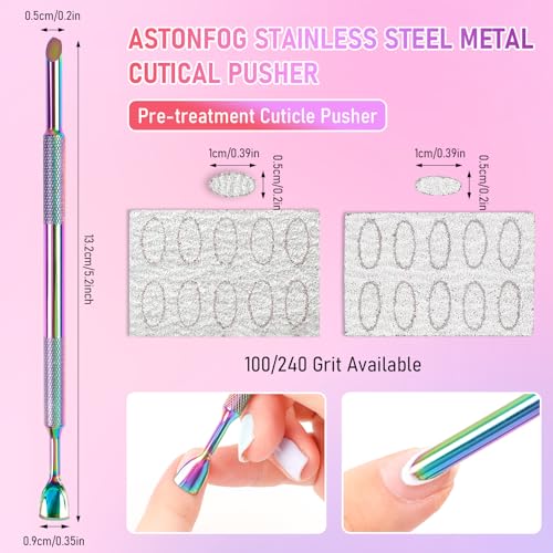 Pre-Treatment Cuticle Pusher, Dual Ended Cuticle Remover Tool Colorful