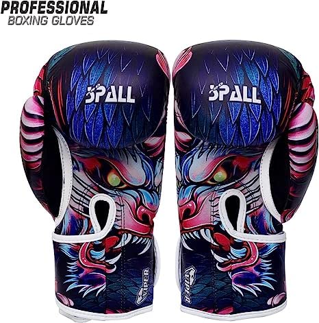 Boxing Gloves for Kids, Men & Women - Pro Training Sparring Punching Gloves - Muay Thai MMA, Kickboxing Heavy Bag Workout Leather Boxing Gloves (Multi, 6OZ)