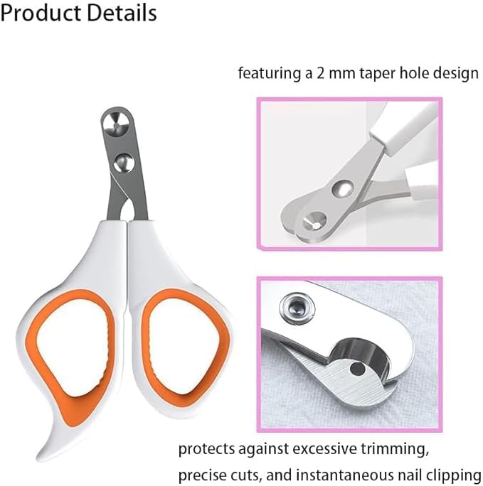 Qehyuelefu Claw Scissors Cat Scissors Great for Beginners, Cat Nail Clippers, Safety Stainless Steel Cat Nail Cutter, Safe to Use Cat Claw Cutter, Cat Claw Cutter - BeesActive Australia