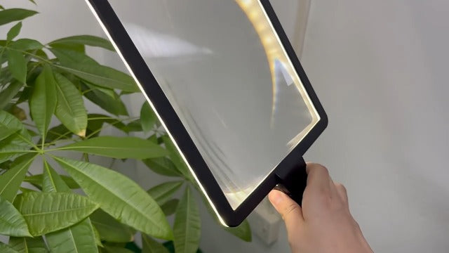 Large Hands-Free Magnifying Glass with 50 Ultra-Bright LED Light, Lightweight Lighted Neck Page Magnifier for Reading Books, Sewing, Knitting, Cross Stitch & Crafts for Close Work for Seniors.