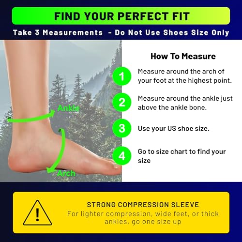 TechWare Pro Ankle Brace Compression Sleeve - Plantar Fasciitis Sock. Relieves Achilles Tendonitis. Foot Arch Support Reduces Joint Pain, Swelling & Heel Spur Pain. Injury Recovery Braces for Sports Gray L / XL (see size chart)
