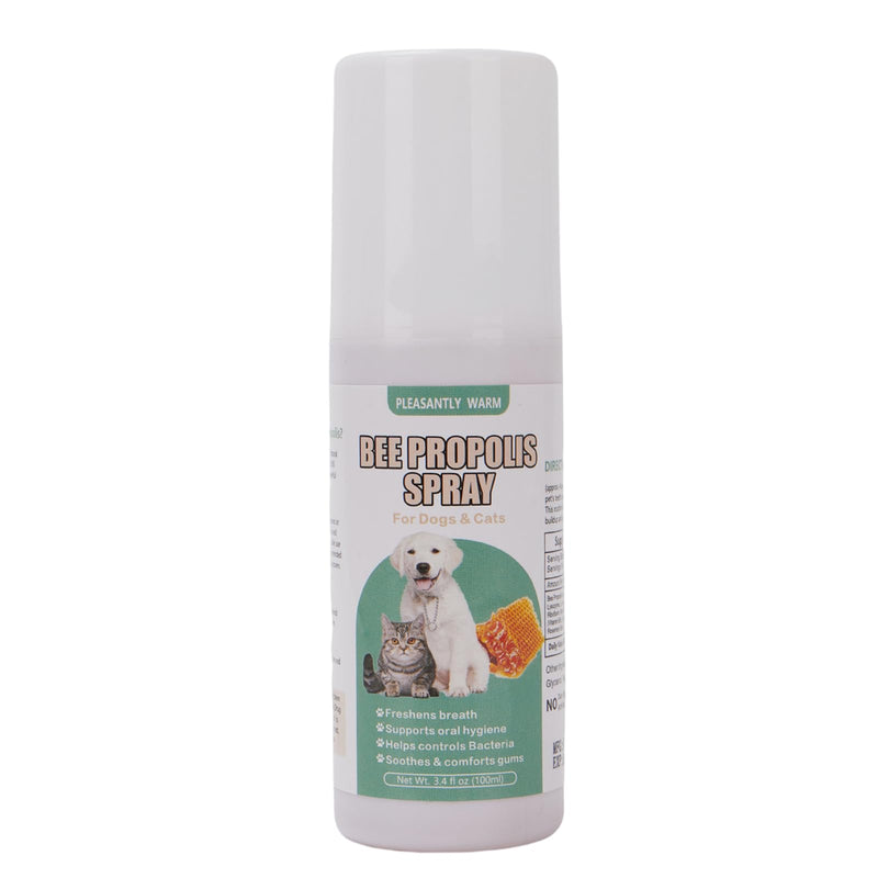 Bee Propolis for Dogs & Cats Oral Spray – Natural Active Formula for Gingivitis, Reduce Gum Inflammation & Pain, Combat Bad Breath & Gum Disease, Pet Oral Care, 100ml