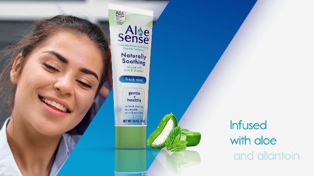Naturally Soothing Toothpaste for Sensitive Teeth and Gum Care with Aloe Vera, Allantoin & Fresh Mint Flavor, Gentle & Natural, ADA Approved (5-oz, 3 Count) 5 Ounce (Pack of 3)