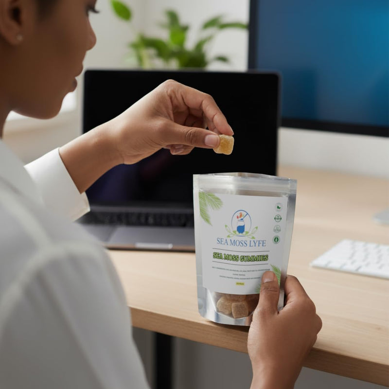 Tropical Tides Gummies – Vegan with Wildcrafted Irish Sea Moss Real Fruit & Vitamin C – Supports Digestive Balance Skin Appearance & Vitality – Gelatin-Free Non-GMO