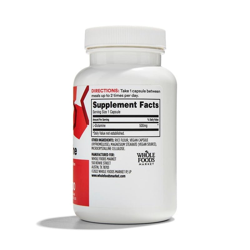 365 by Whole Foods Market, L-Glutamine 500mg, 100 ct 100 Count (Pack of 1)
