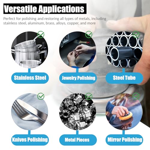 6 PCS Metal Polishing Compound Kit 23Oz Polishing Buffing Compound Bars for Aluminum Stainless Steel Jewelry Polishing