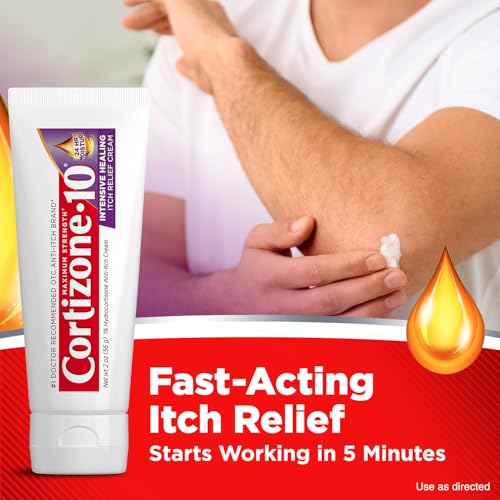 Cortizone-10 Max Strength Intensive Healing Itch Relief Cream, 2 oz. 2 Ounce (Pack of 1) Skin Moisturizer