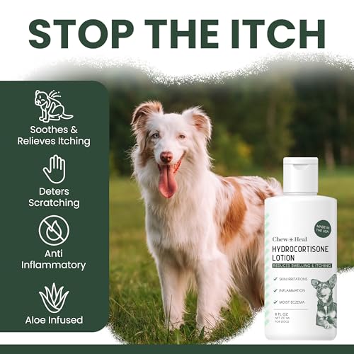 Hydrocortisone Lotion for Dogs - 4 fl oz Anti Itch Cream for Skin